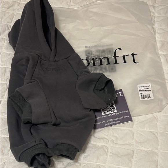 Comfrt Gray Dog Hoodie - Picture 1 of 3